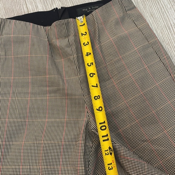 Rag & Bone Simone Skinny Pant in Ivory Black Multi Glen Plaid sz 6 - Picture 12 of 14